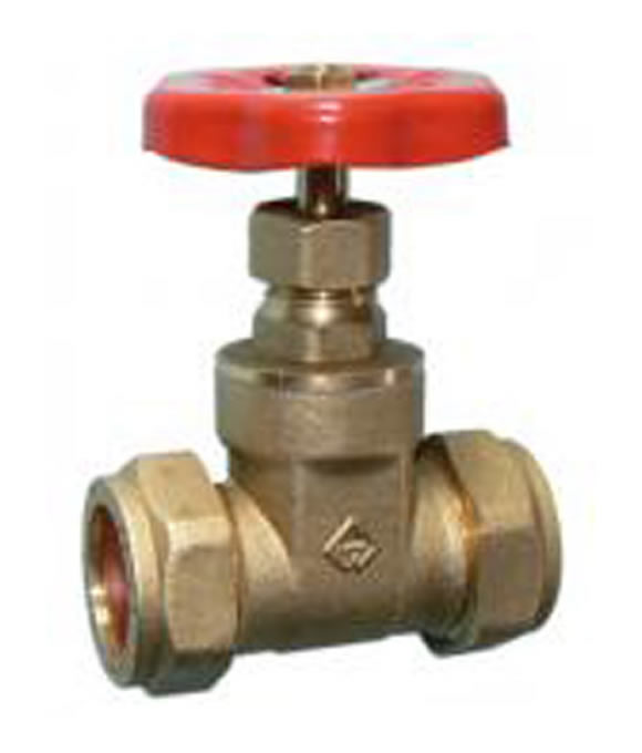 BRASS GATE VALVE 28MM