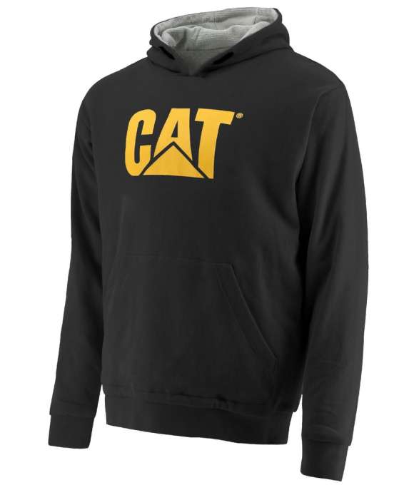 CAT TRADEMARK THERMAL LINED HOODIE BLACK