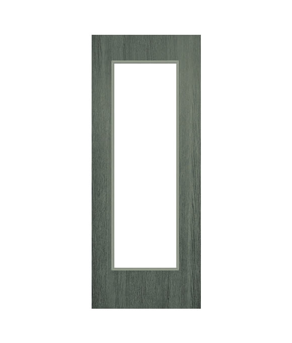 EXCLUSIVE GREY NAPOLI 1 PANEL SHAKER WITH CLEAR GLASS 44MM