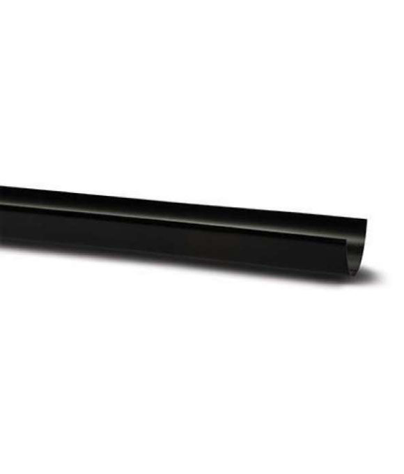 POLYPIPE GUTTER HALF ROUND BLACK 150MM X 4MT