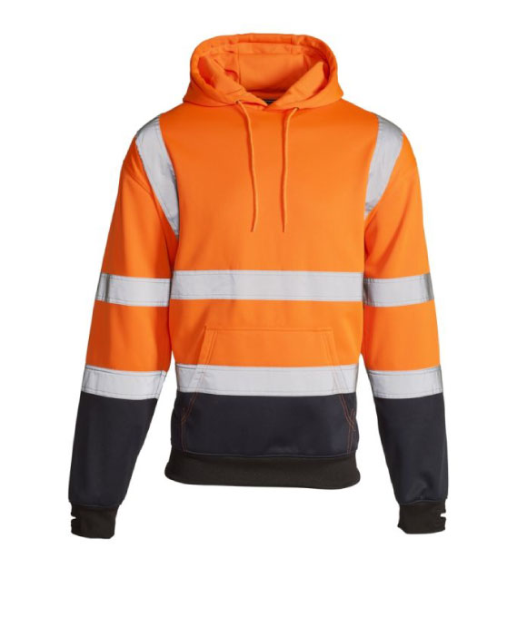 SUPERTOUCH TWO TONE HOODIE HI VIS ORANGE & NAVY
