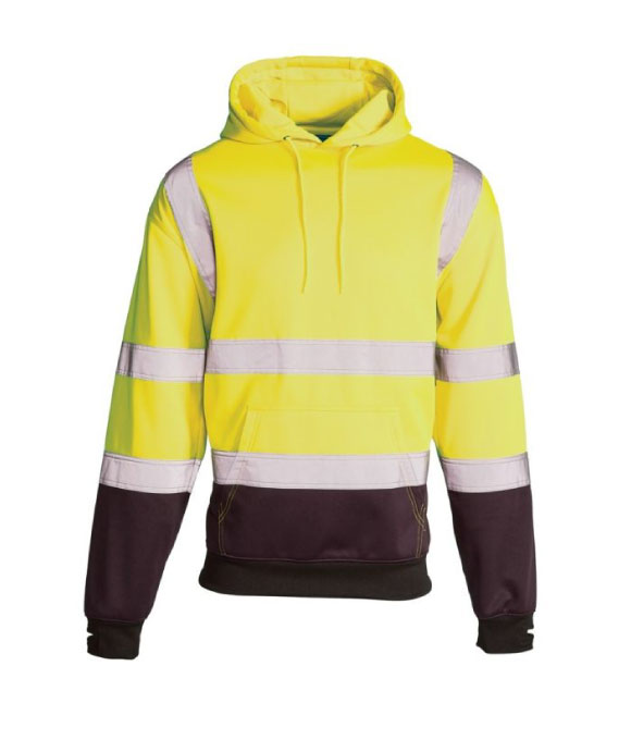 SUPERTOUCH TWO TONE HOODIE HI VIS YELLOW & NAVY
