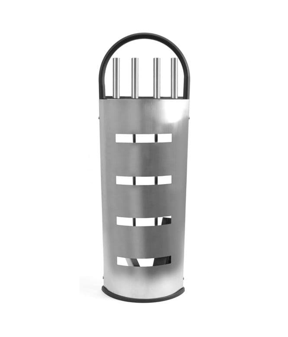 MANOR COMPANION SET MODERN BLACK & STAINLESS 4102