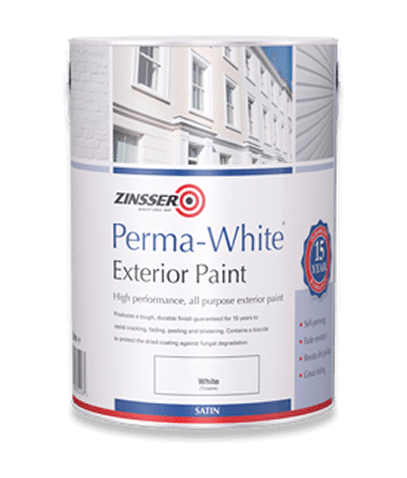 ZINSSER PERMA WHITE MOULD RESISITANT EXTERIOR PAINT 1LT