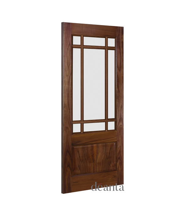 PRE-FINISHED WALNUT NM9G WITH CLEAR BEVELLED GLASS 44MM