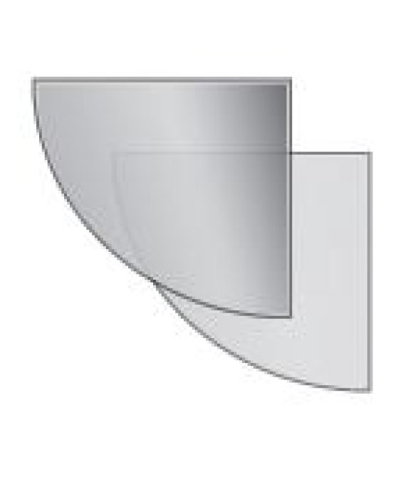 LOCKSTONE GALLERY GLASS HEARTH QUADRANT TRANSPARENT