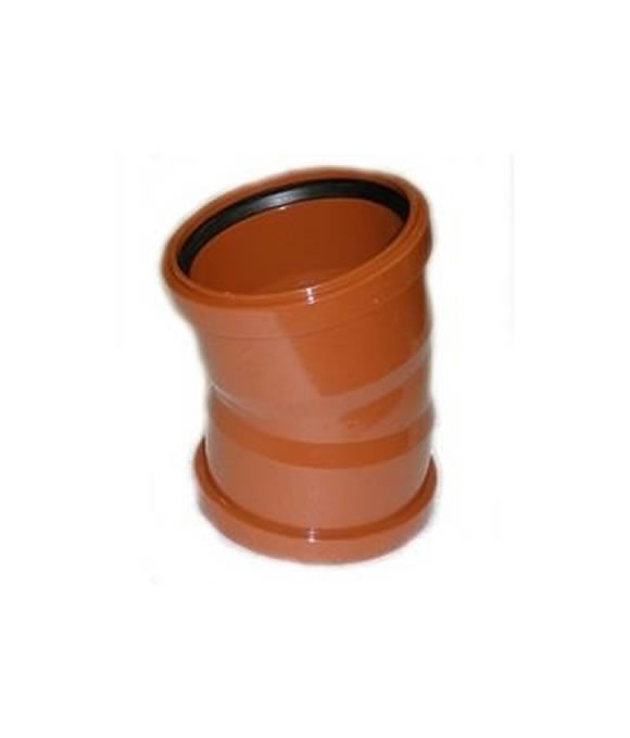 POLYPIPE SEWER BEND 15DEG D/S 110MM