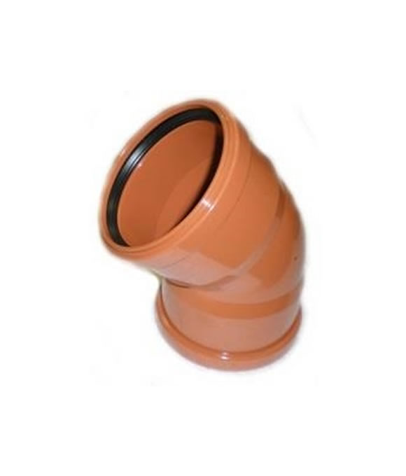 POLYPIPE SEWER BEND 45DEG D/S 110MM