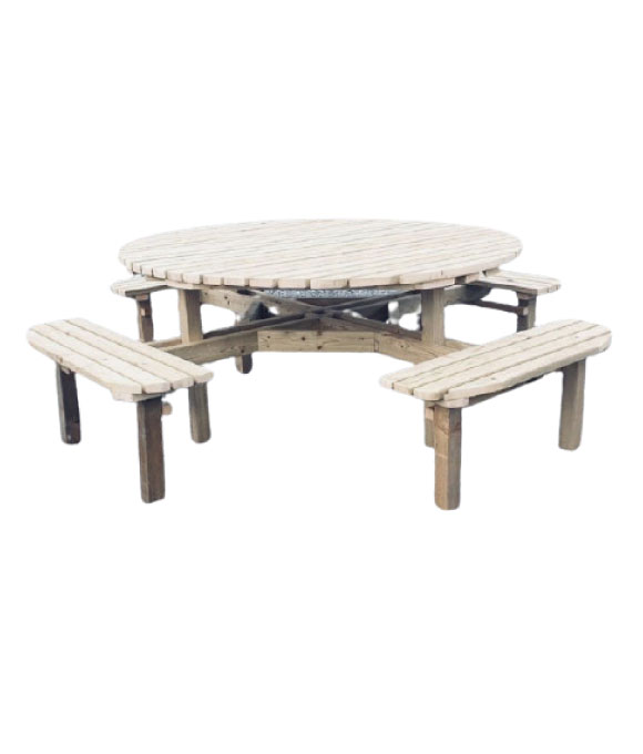 SLAWEK’S HEAVY DUTY ROUND PICNIC TABLE 6FT 