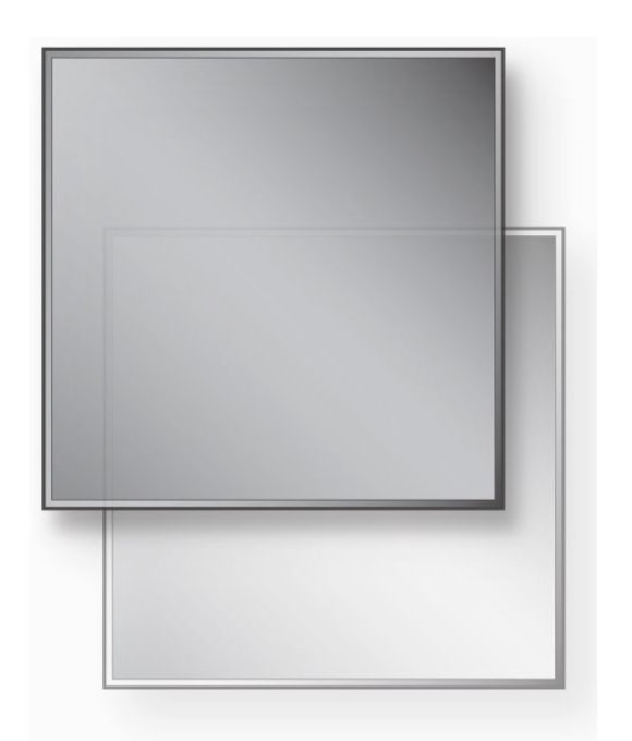 LOCKSTONE GALLERY GLASS HEARTH SQUARE SMOKED