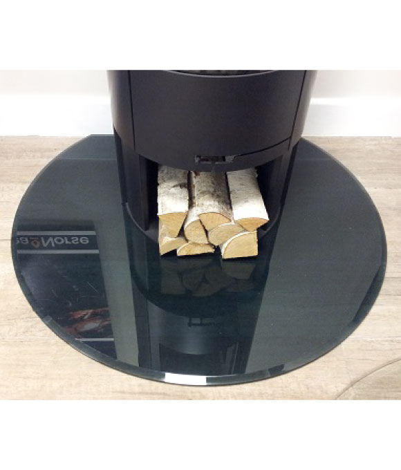 LOCKSTONE GALLERY GLASS HEARTH TRUNCATED SMOKED