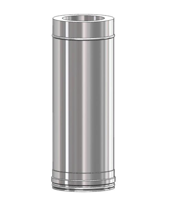 STOVE FLUE PIPE MI TWINWALL 150 X 1000MM