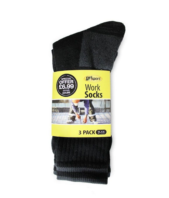 GRI SPORT WORK SOCKS 3 PACK 