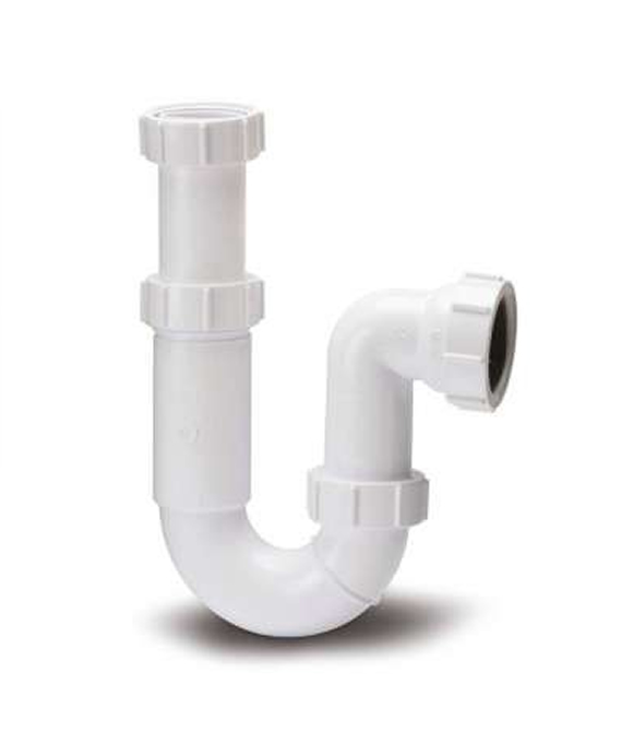 POLYPIPE TUBULAR SWIVEL P TRAP 40MM ADJUSTABLE TELESCOPIC 